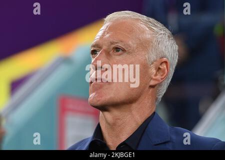 Coach Didier DESCHAMPS (FRA), Einzelbild, freigestelltes Einzelmotiv, Hochformat, Hochformat, Porträt. Spiel 5, Gruppe D Frankreich (FRA) – Australien (AUS) 4-1, am 22. 11. 2022, Al Janoub Stadium. Fußball-Weltmeisterschaft 20122 in Katar ab 20,11. - 18.12.2022? Stockfoto