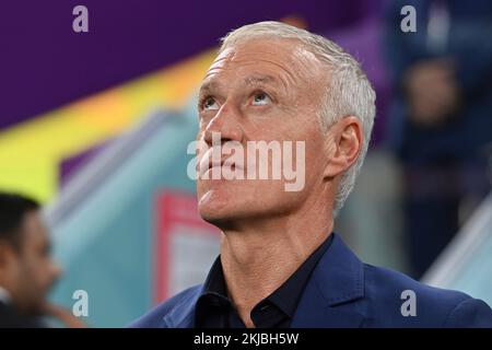 Coach Didier DESCHAMPS (FRA), Einzelbild, freigestelltes Einzelmotiv, Hochformat, Hochformat, Porträt. Spiel 5, Gruppe D Frankreich (FRA) – Australien (AUS) 4-1, am 22. 11. 2022, Al Janoub Stadium. Fußball-Weltmeisterschaft 20122 in Katar ab 20,11. - 18.12.2022? Stockfoto