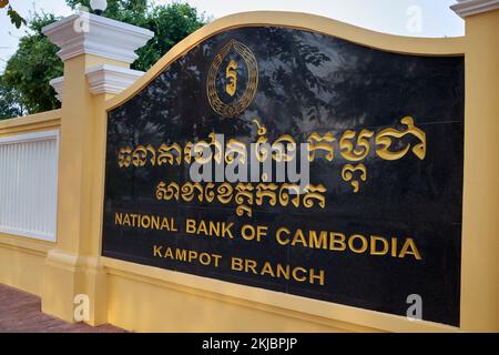 Kambodscha-Nationalbank Kampot Kambodscha Stockfoto