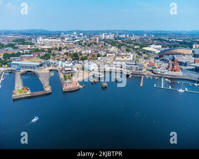 Ein Blick auf Cardiff Bay, Wales Stockfoto