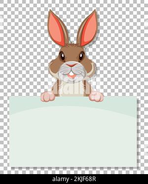 Niedliches Kaninchen auf Raster Hintergrund Illustration Stock Vektor