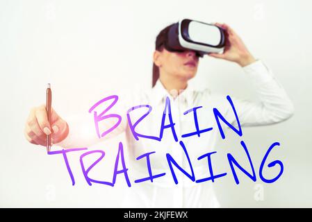 Handschrift Text Brain Training. Unternehmerischer Ansatz mentale Aktivitäten zur Erhaltung oder Verbesserung kognitiver Fähigkeiten Stockfoto