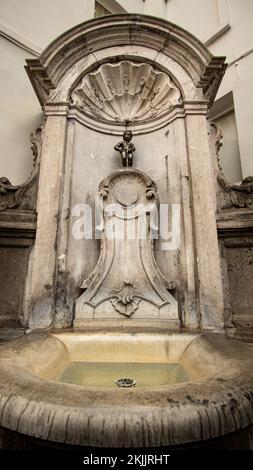 Manneken Pis Skulptur In Brüssel Stockfoto