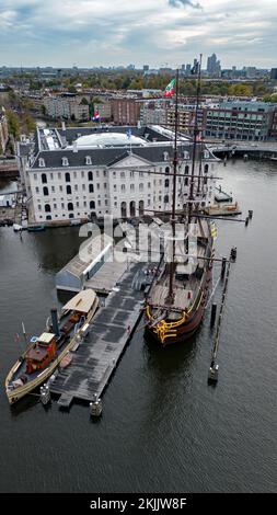 Amsterdams historisches National Maritime Museum Stockfoto