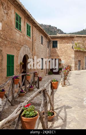 In der Altstadt von Valldemossa, Mallorca, Balearen, Spanien, Europa Stockfoto