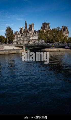 Das Hôtel de Ville, das Rathaus von Paris Stockfoto