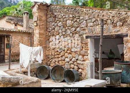 Landsitz, Freiluftmuseum, La Granja, Waschhaus, Esporles, Mallorca, Balearen, Spanien, Europa Stockfoto