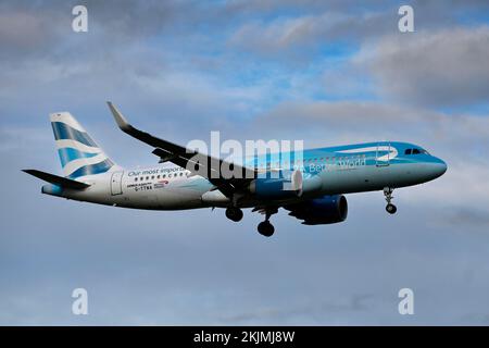 Flugzeug British Airways, Airbus A320neo G-TTNA Stockfoto