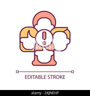 RGB-Farbsymbol für globale Ungleichheit Stock Vektor