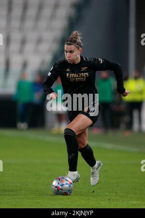 Turin, Italien. 24.. November 2022. Steph Catley von Arsenal Women während der UEFA Womenâs Champions League, Gruppe C, Fußballspiel zwischen Juventus Women und Arsenal Women am 24. November 2022 im Allianz-Stadion in Turin, Italien. Foto Nderim Kaceli Kredit: Unabhängige Fotoagentur/Alamy Live News Stockfoto