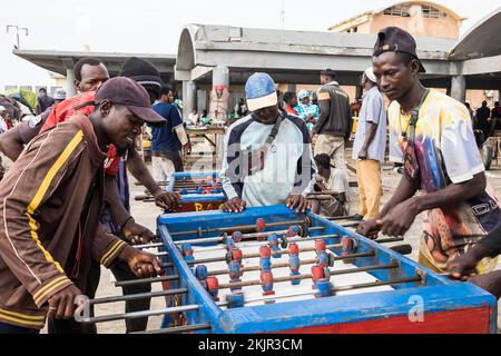 Mauretanien, Nouakchott, Fußballspiel Stockfoto