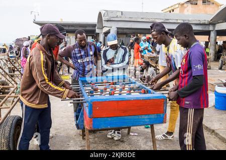 Mauretanien, Nouakchott, Fußballspiel Stockfoto