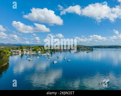 Blick über den Lake Macquarie bei Tag in Toronto, NSW, Australien Stockfoto