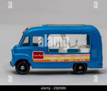Klassische Lesney Matchbox-Fahrzeuge Stockfoto