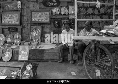 Indisches Straßenleben in Mysore, 17. September 2022. Stockfoto