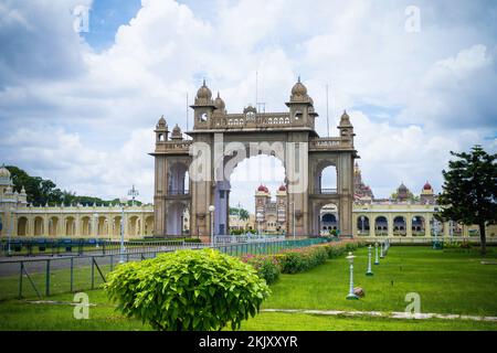 Mysore Palast Karnataka Indien. Stockfoto