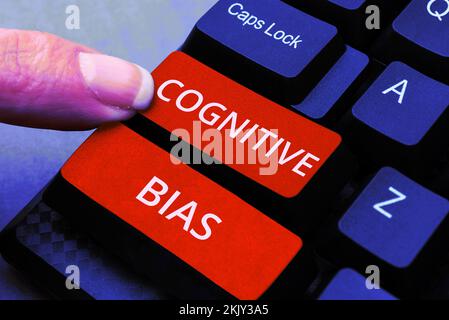 Konzeptionelle Bildunterschrift kognitive Vorurteile. Business Showcase psychologische Behandlung psychischer Störungen Stockfoto