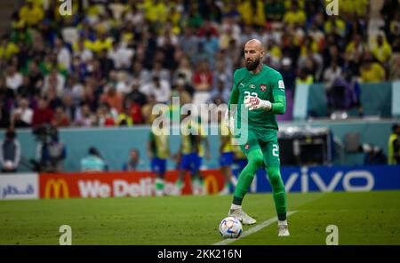 Doha, Katar. 24.. November 2022. Vanja Milinkovic-Savic (Serbien) Brasilien - Serbien Weltmeisterschaft 2022 in Katar 24.11.2022 Kredit: Moritz Muller/Alamy Live New Stockfoto