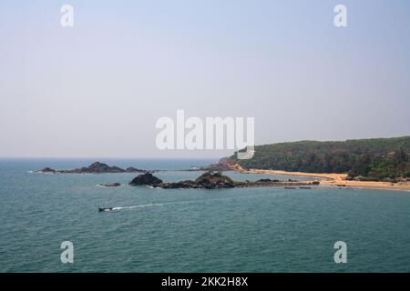 OM Beach in der Nähe von Gokarna, Indien Stockfoto