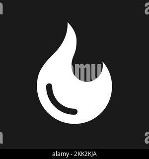 Symbol der benutzeroberfläche für Glyphe im dunklen Modus Stock Vektor