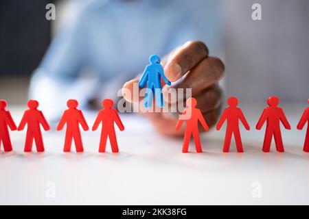 Profilauswahl Und Rekrutierung Von Idealen Kunden Oder Kandidaten Stockfoto
