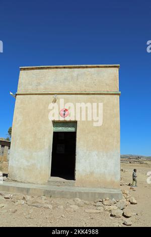 Coca-Cola-Schild an einem abgelegenen Straßencafé in Eritrea Stockfoto