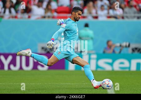 25.. November 2022; Ahmed bin Ali Stadium, Al Rayyan, Katar; FIFA Fußball-Weltmeisterschaft, Wales gegen Iran; Sardar Azmoun aus Iran Stockfoto