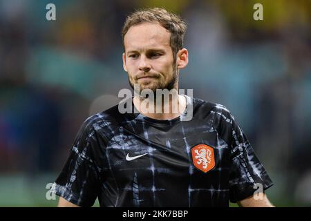 DOHA, KATAR - NOVEMBER 25: Daley Blind of the Netherlands vor dem Spiel der Gruppe A - FIFA-Weltmeisterschaft Katar 2022 zwischen den Niederlanden und Ecuador im Khalifa International Stadium am 25. November 2022 in Doha, Katar (Foto: Pablo Morano/BSR Agency) Stockfoto