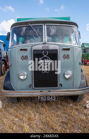 Tarrant Hinton.Dorset.Vereinigtes Königreich.August 25. 2022.Ein Seddon Diesel Mark 5 LKW aus dem Jahr 1955 ist auf der Great Dorset Steam Fair zu sehen Stockfoto