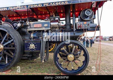 Tarrant Hinton.Dorset.United Kingdom.25. 2022. August. Auf der Great Dorset Steam Fair wird Eine 1920 Fowler R3 showmans-Lok ausgestellt Stockfoto