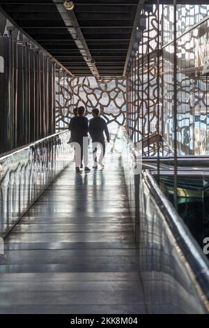 Marseille, Frankreich - 5. April 2015 : Museum der europäischen und mediterranen Zivilisationen. MuCEM wurde am 7. Juni 2013 eingeweiht, als Marseille entworfen wurde Stockfoto