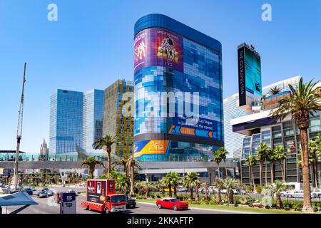 Las Vegas, 15. Juni 2012: Das Zentrum von Las Vegas in Las Vegas, Nevada am Strip bei Tag. Stockfoto