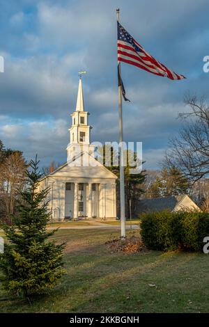 Die Phillipston Congregational Church am Town Common Stockfoto