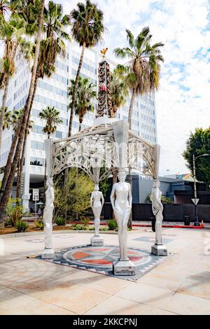 HOLLYWOOD, USA - 5. MÄRZ 2019: Pavillon mit Statuen von Dorothy Dandridge, Dolores Del Rio, Mae West und Anna May Wong. Stockfoto