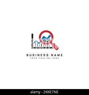 Diagramm Pfeil Finanzlogo und Geschäftsanalyse, Symbol für Linien in Finanzdiagrammen für Logo-Vorlage für Unternehmen Stock Vektor