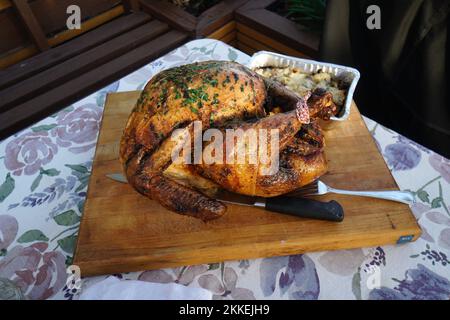 Thanksgiving Tag Abendessen Stockfoto