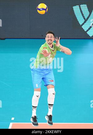 Dejan Vincic (Slowenien). Volleyball-Weltmeisterschaft 2022. Viertelfinale Stockfoto