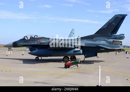 Präfektur Aomori, Japan - 07. September 2014: Japan Air Self-Defense Force Mitsubishi F-2A Multirole Fighter. Stockfoto