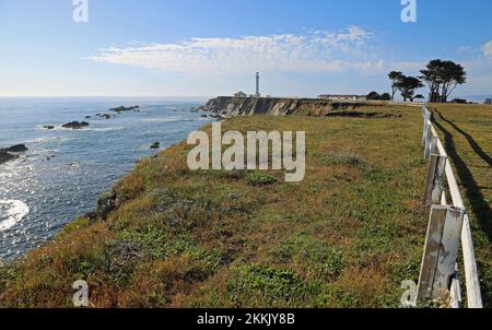 Spaziergang auf den Klippen in Point Arena - Kalifornien Stockfoto