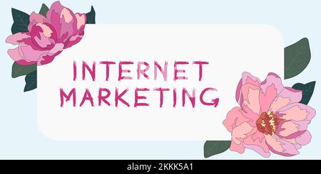 Konzeptionelle Darstellung von Internet-Marketing. Unternehmensübersicht Online-Commerce-Netzwerke Unternehmen Unternehmen Stockfoto