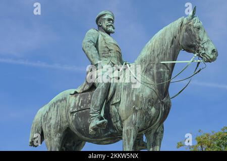 Reitdenkmal Großherzog Ludwig IV., Friedensplatz, Darmstadt, Hessen, Deutschland, Europa Stockfoto