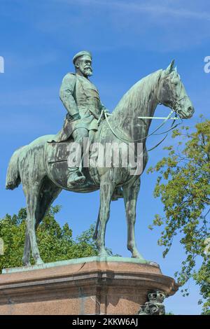 Reitdenkmal Großherzog Ludwig IV., Friedensplatz, Darmstadt, Hessen, Deutschland, Europa Stockfoto