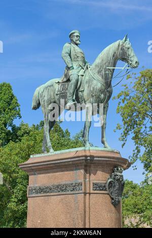 Reitdenkmal Großherzog Ludwig IV., Friedensplatz, Darmstadt, Hessen, Deutschland, Europa Stockfoto