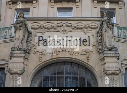 Palast Hotel, Kranzplatz, Wiesbaden, Hessen, Deutschland, Europa Stockfoto