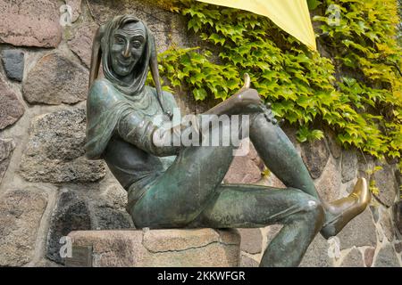 Eulenspiegel-Brunnen, Marktplatz, Mölln, Schleswig-Holstein, Deutschland, Europa Stockfoto