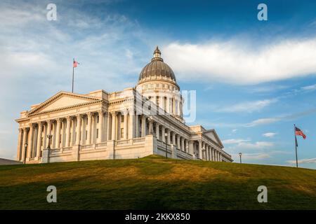 Das State Capitol von Utah in Salt Lake City an einem sonnigen Tag Stockfoto