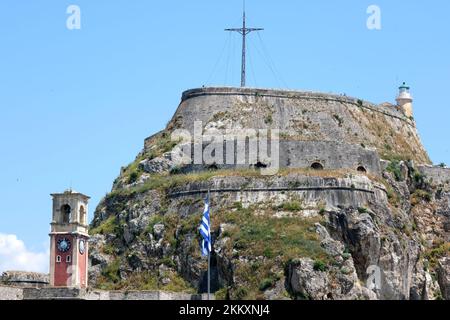 Die alte Festung in Korfu Griechenland Stockfoto