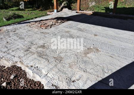 Passo di Mirabella - Mosaico delle terme di Aeclanum Stockfoto