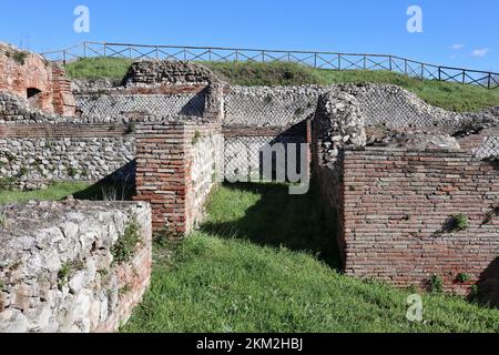 Passo di Mirabella - Particolare delle terme romane di Aeclanum Stockfoto