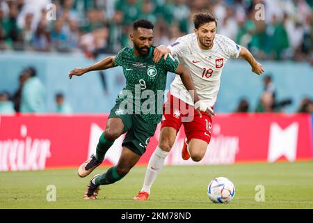 Doha, Katar. 26.. November 2022. Foto während eines Spiels zwischen Polen und Saudi-Arabien, gültig für die Gruppenphase der Weltmeisterschaft im Education City Stadium in Doha, Katar. Kredit: Marcelo Machado de Melo/FotoArena/Alamy Live News Stockfoto